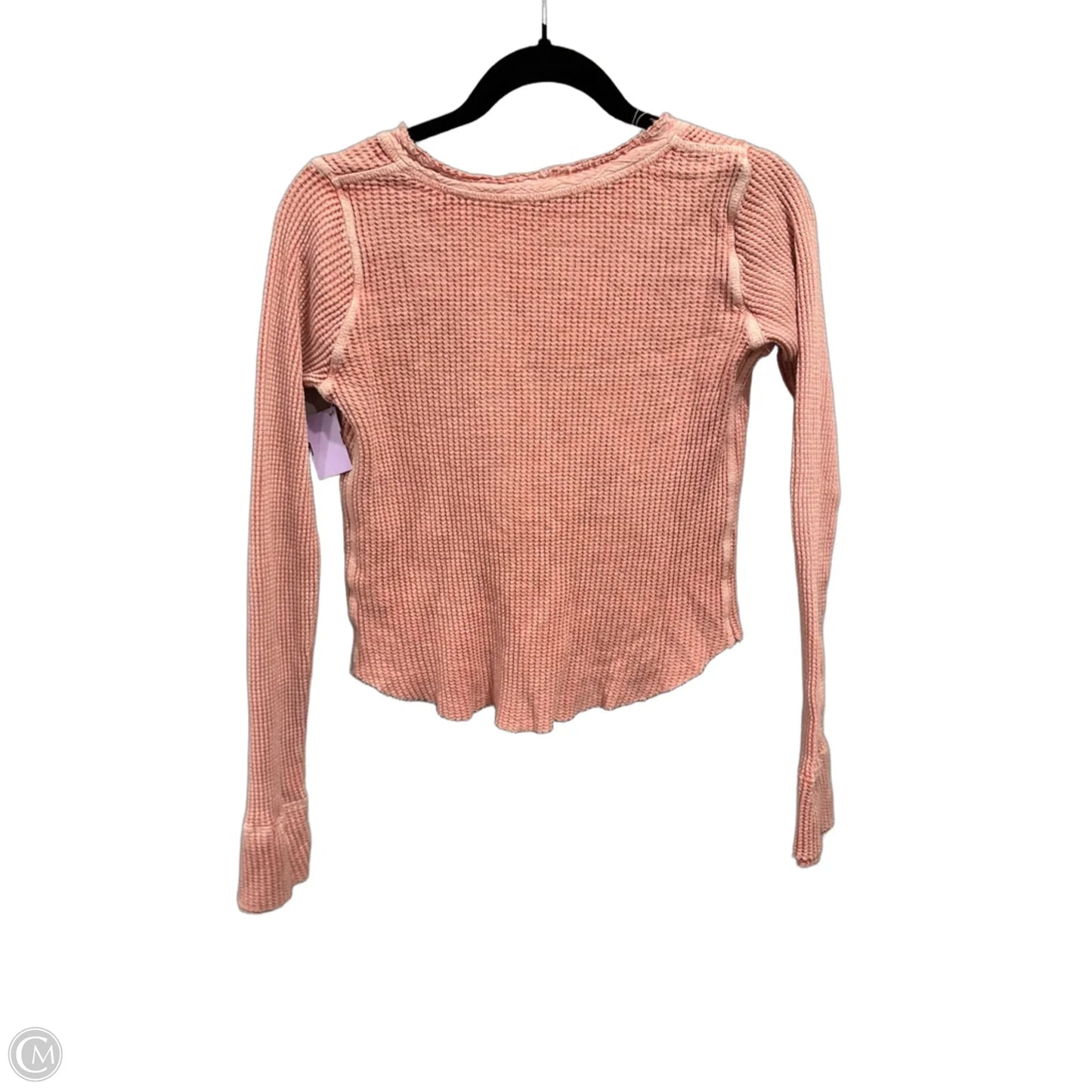 Top Long Sleeve By Free People In Pink, Size: S