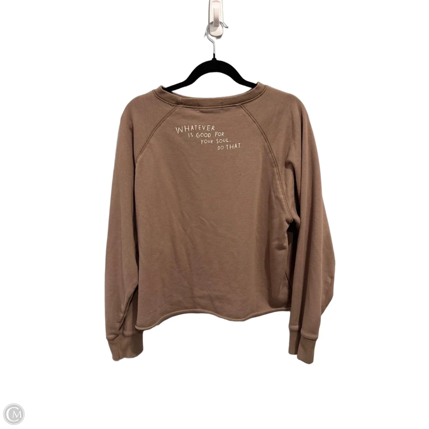 Sweatshirt Crewneck By Natural Life In Brown, Size: L