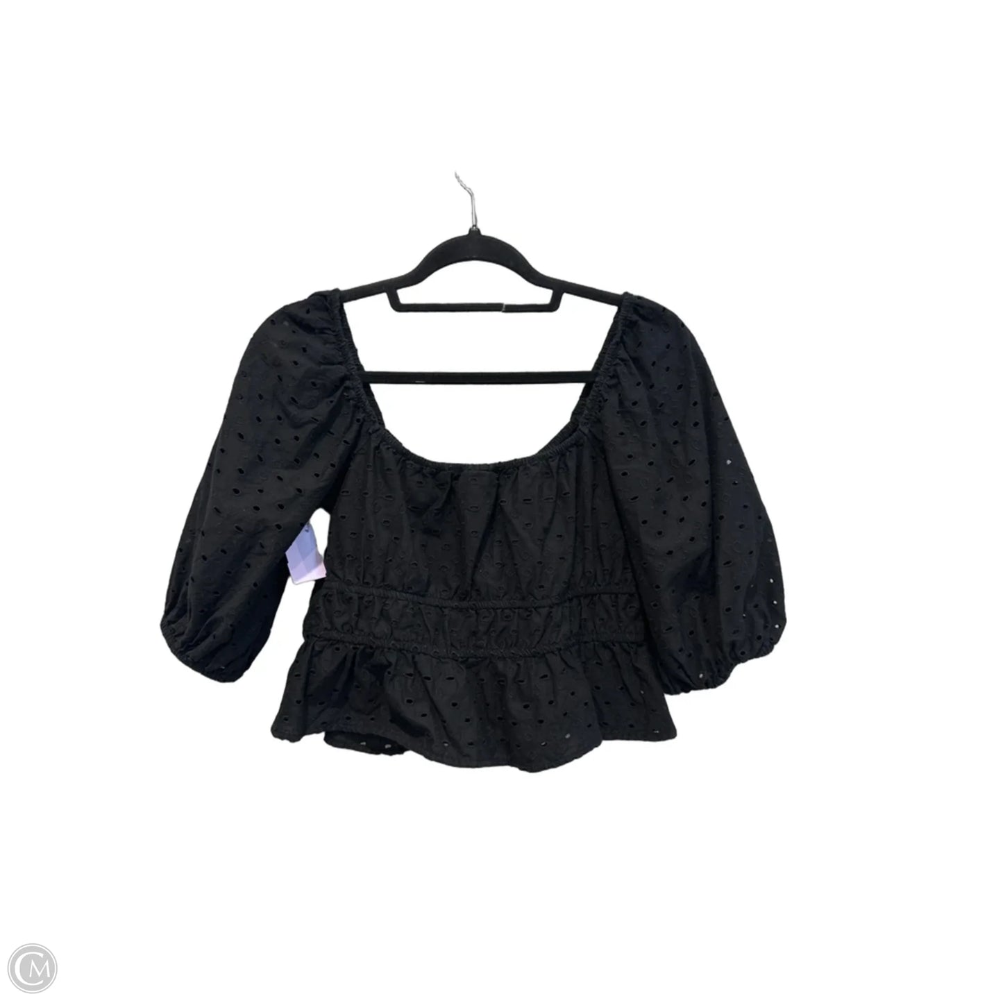 Top Short Sleeve By A New Day In Black, Size: M