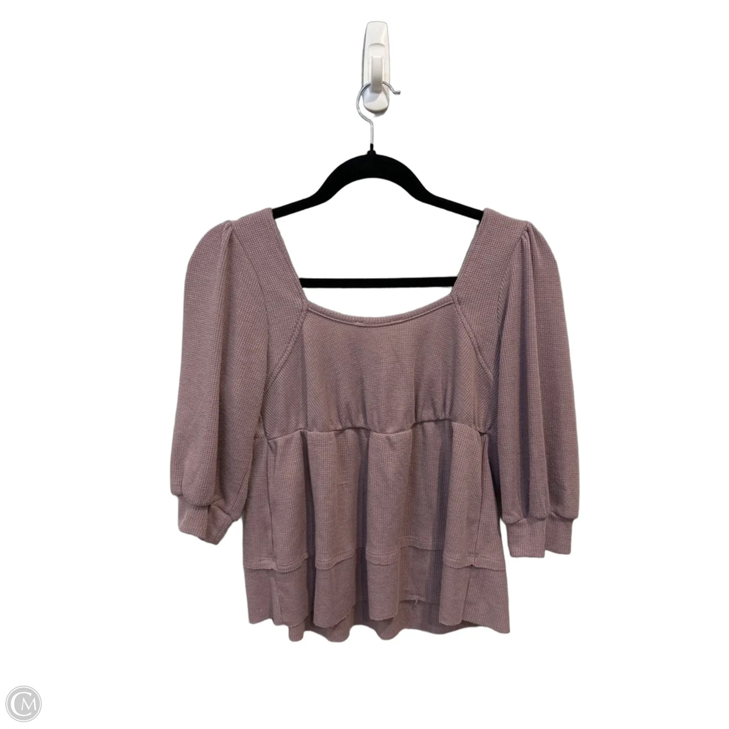 Top 3/4 Sleeve By Illa Illa In Purple, Size: S