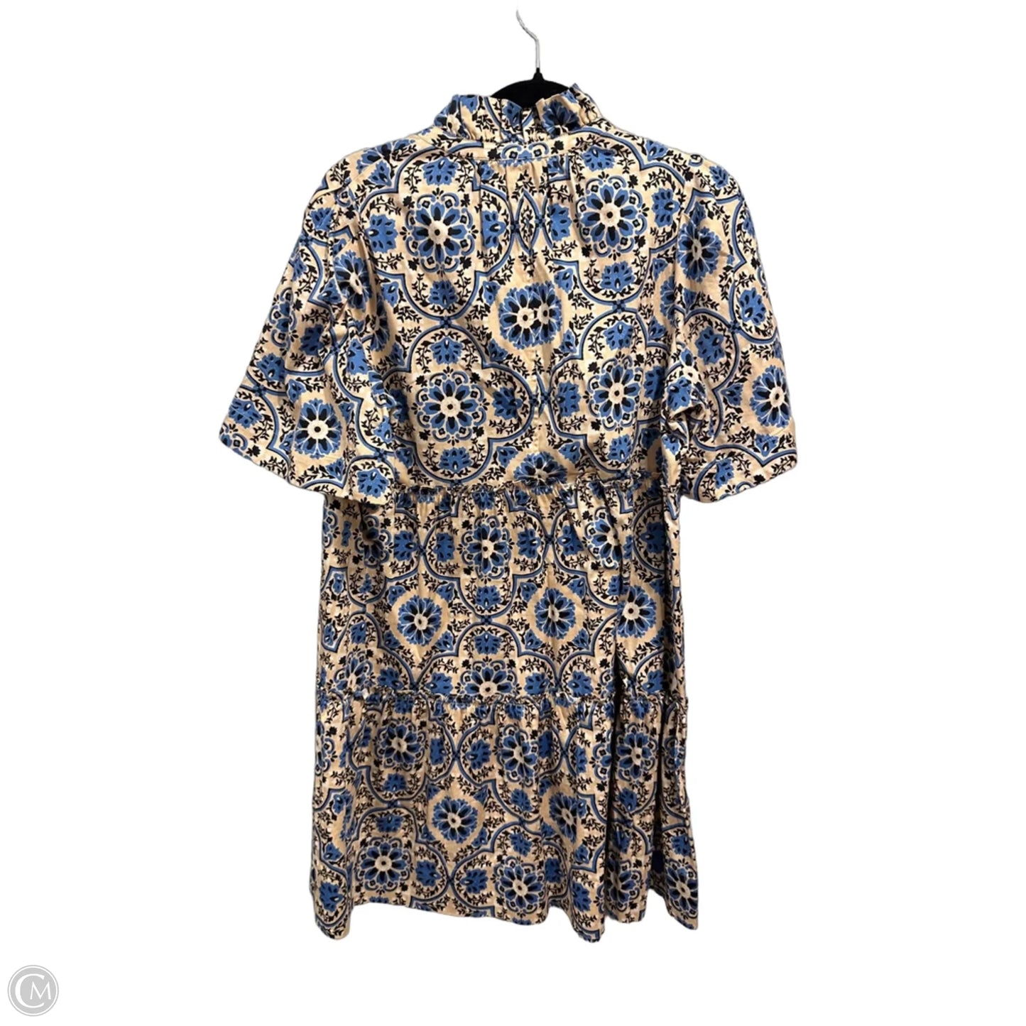 Dress Casual Midi By Tuckernuck In Blue & Cream, Size: M