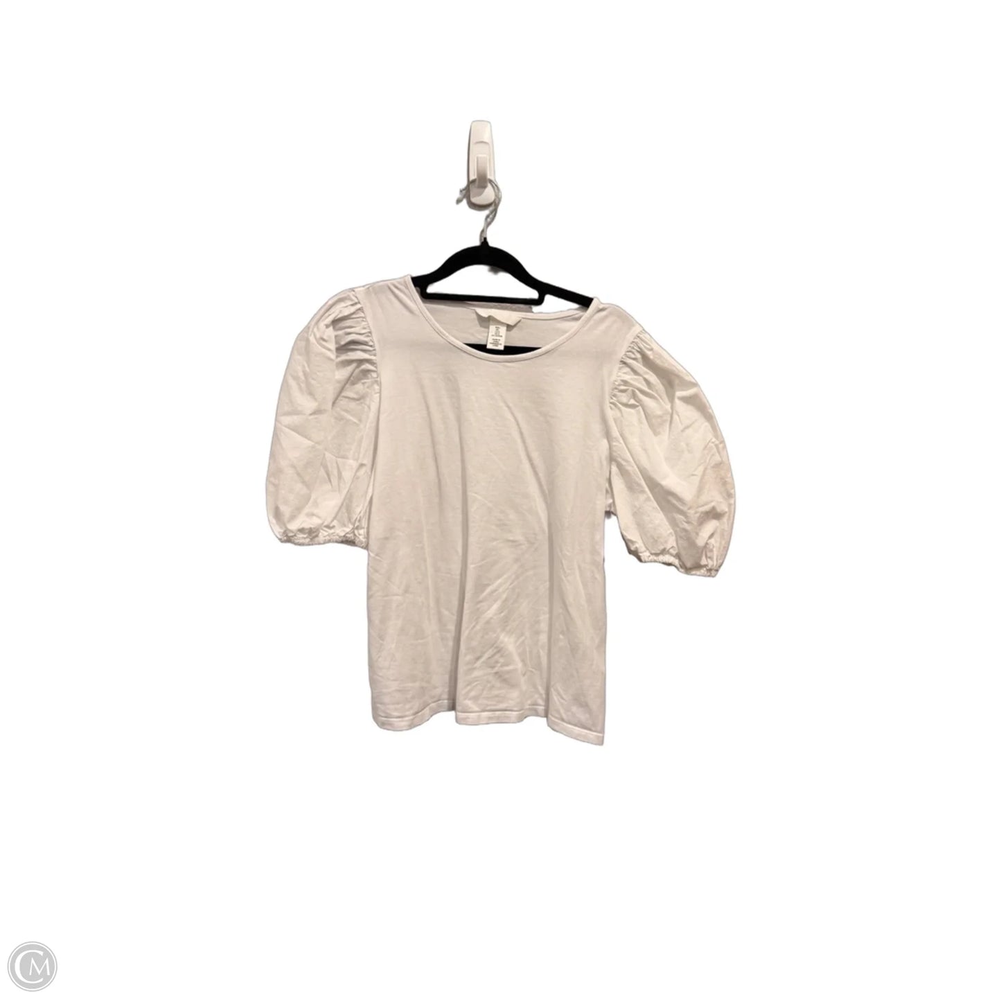 Top Short Sleeve By H&m In White, Size: L