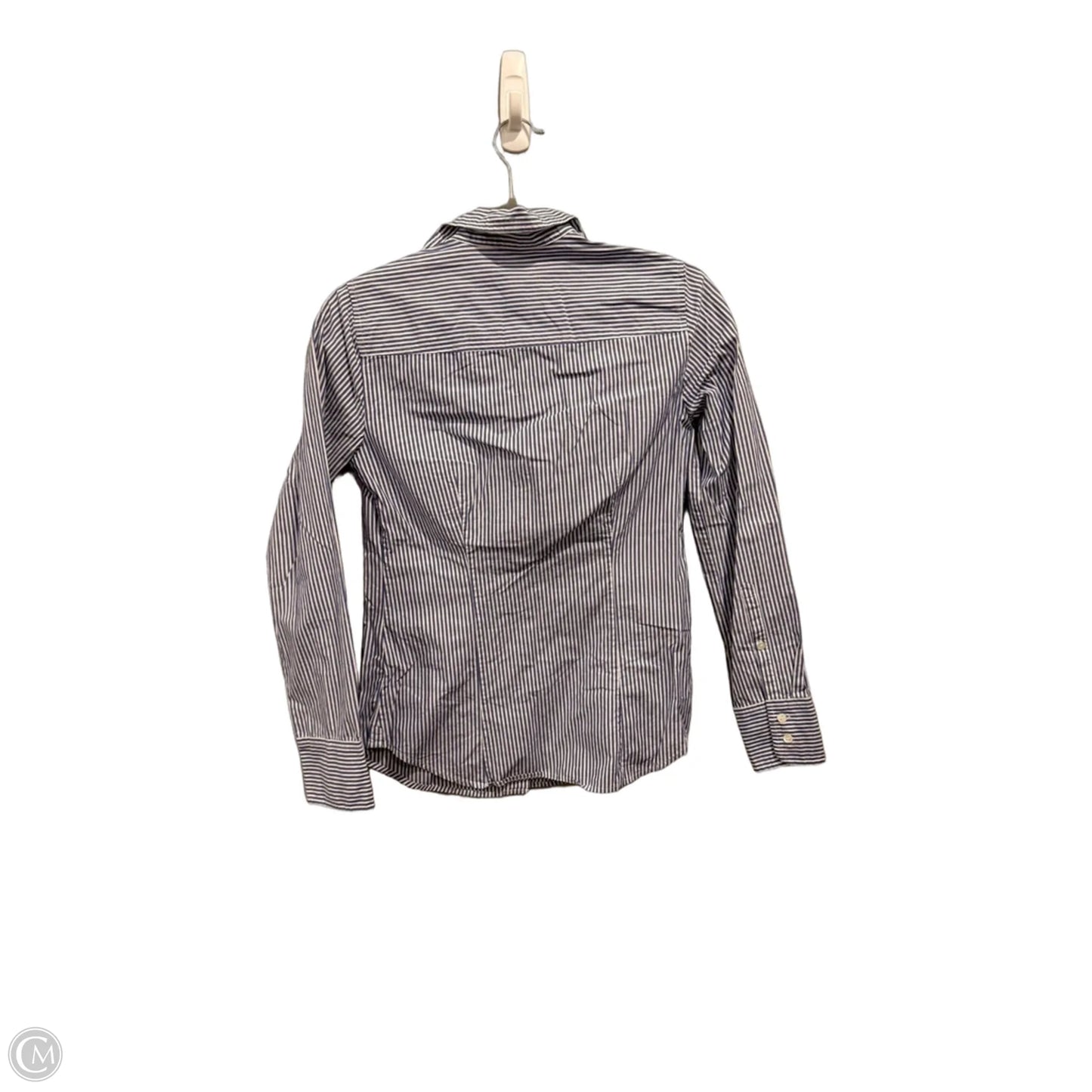 Top Long Sleeve By J. Crew In Blue & White, Size: Xs