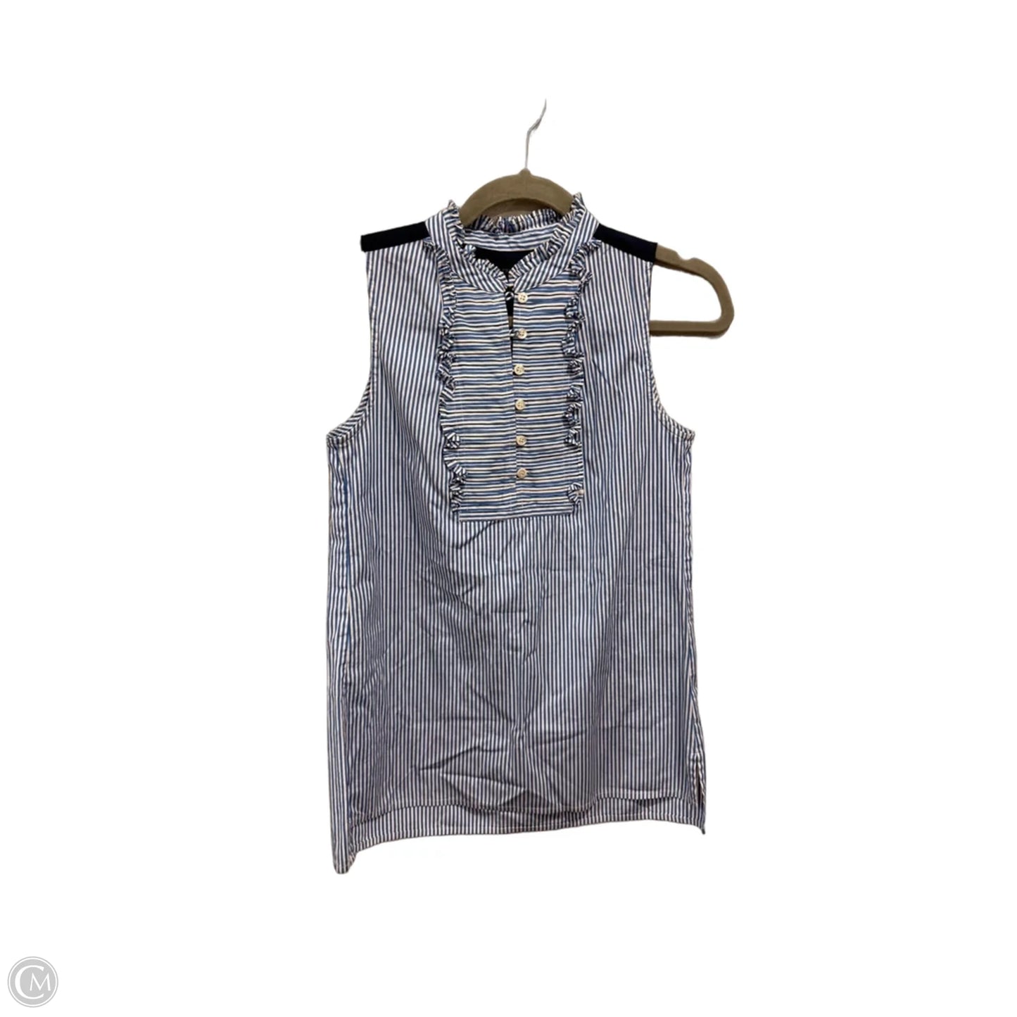 Top Sleeveless By J. Crew In Blue & White, Size: Xs