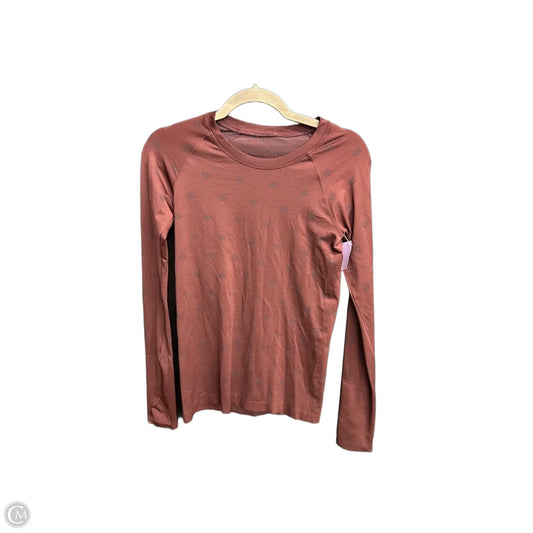 Athletic Top Long Sleeve Crewneck By Lululemon In Maroon, Size: S