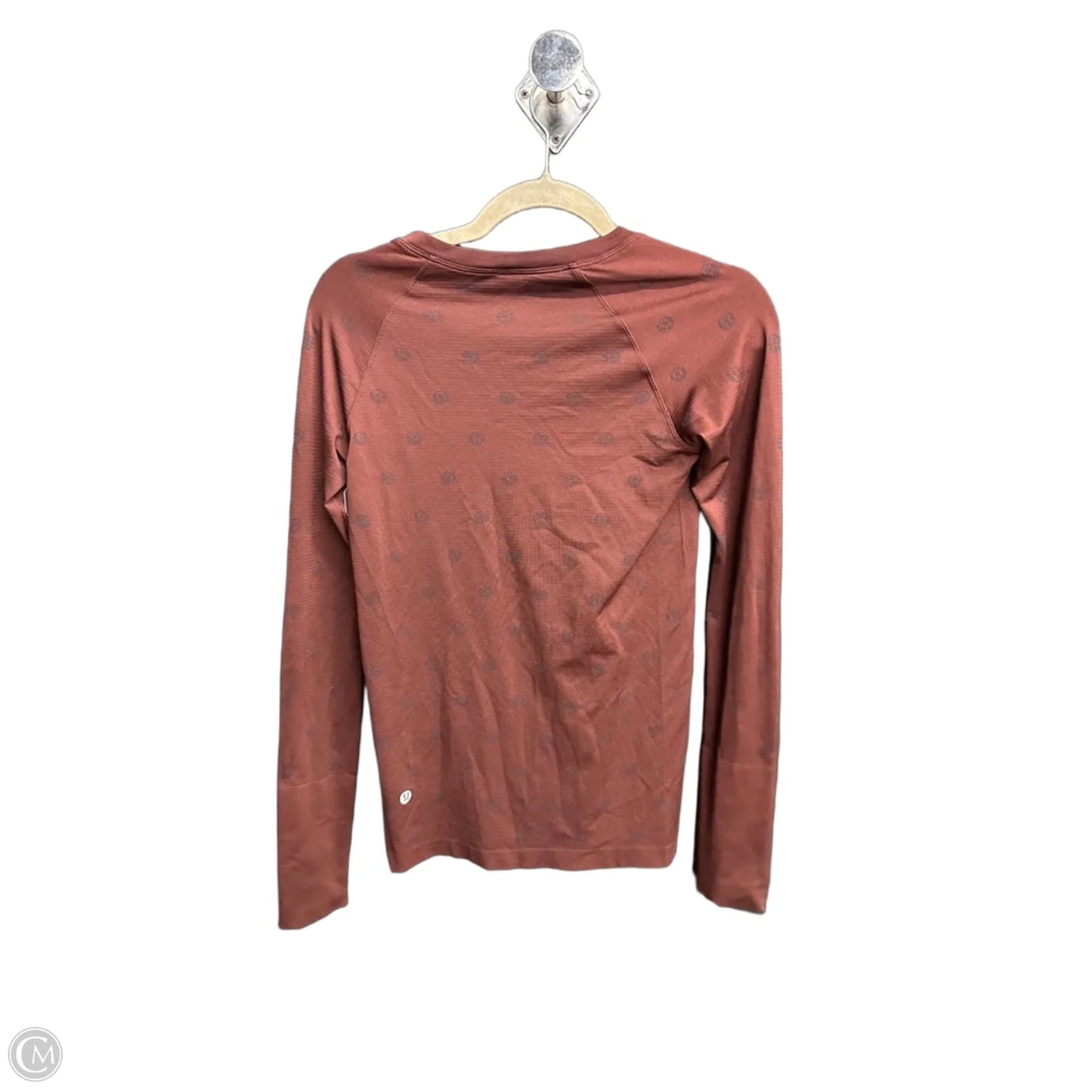 Athletic Top Long Sleeve Crewneck By Lululemon In Maroon, Size: S