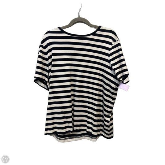 Top Short Sleeve By Jones New York In Striped Pattern, Size: 3x
