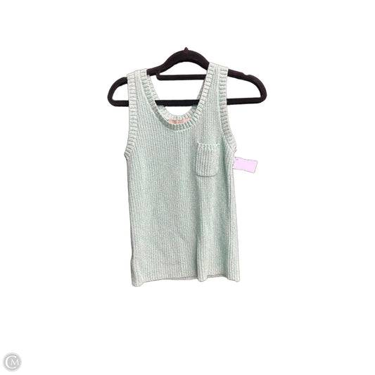 Top Sleeveless By Loft In Teal, Size: S