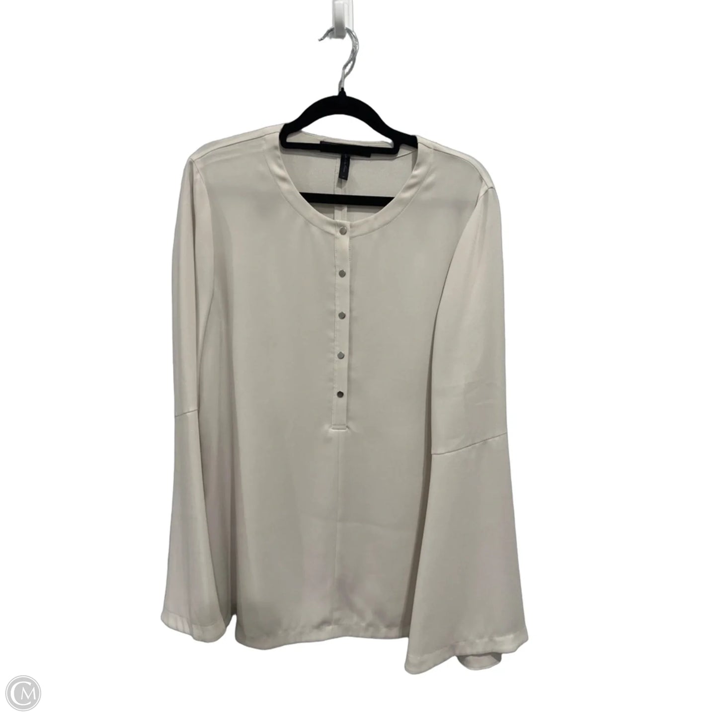 Top Long Sleeve By Bcbg In White, Size: M