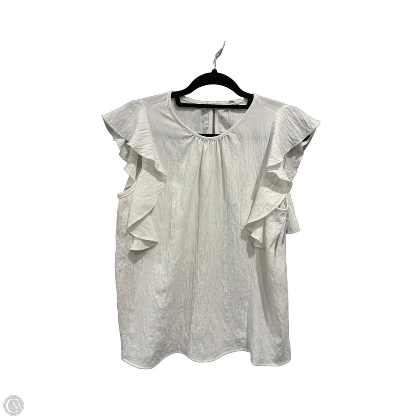 Top Sleeveless By Clothes Mentor In White, Size: M