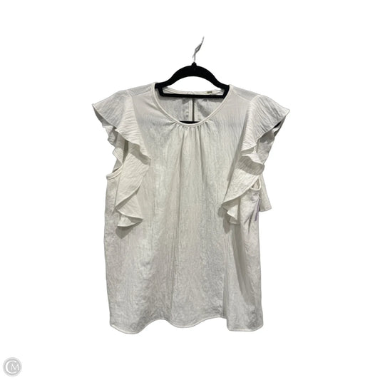 Top Sleeveless By Clothes Mentor In White, Size: M