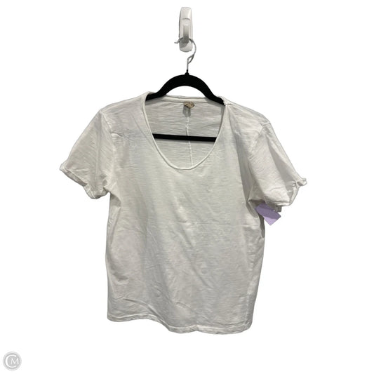 Top Short Sleeve By Clothes Mentor In White, Size: M