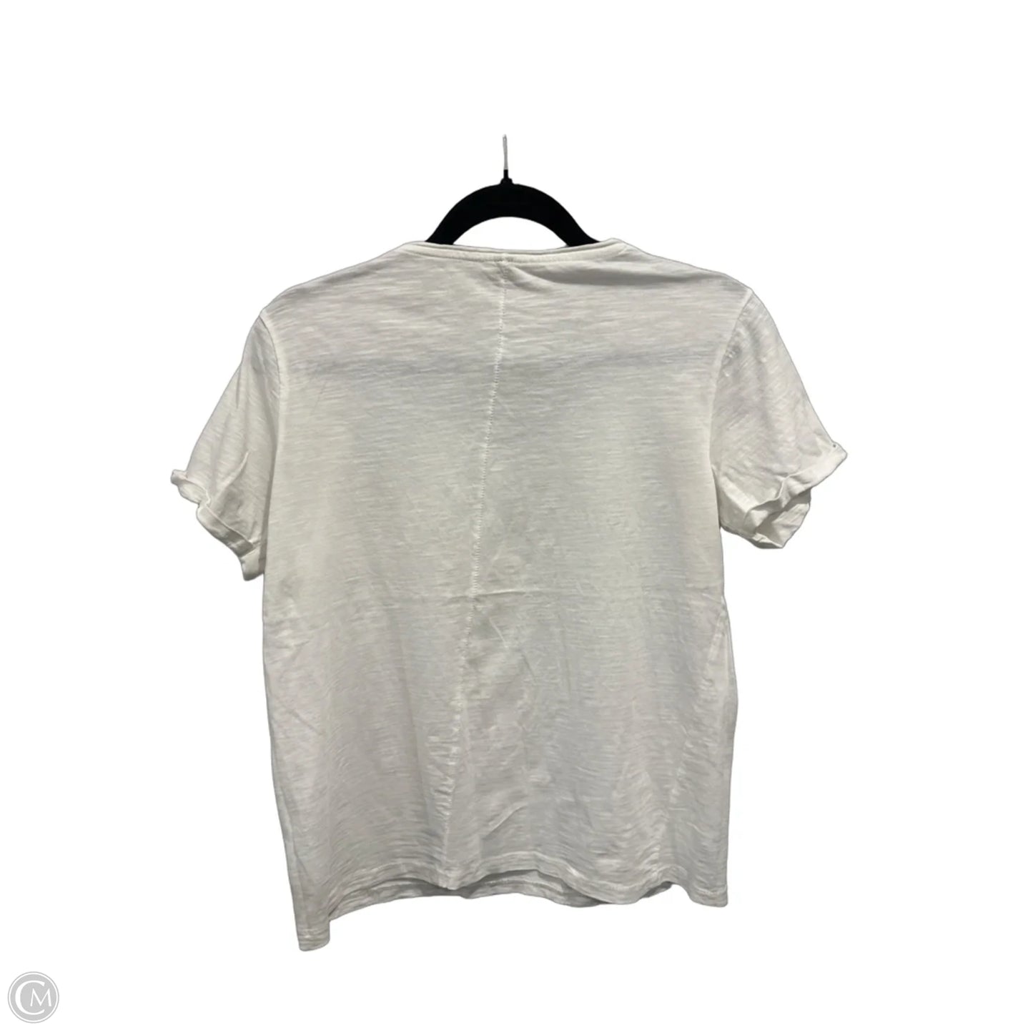 Top Short Sleeve By Clothes Mentor In White, Size: M