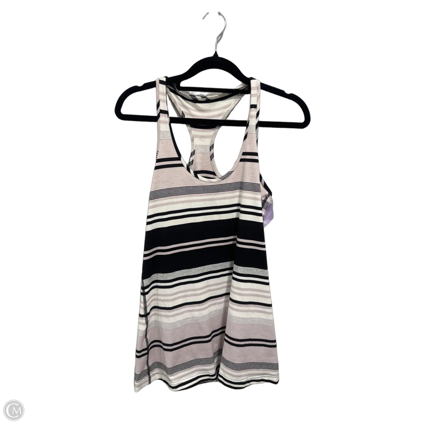 Athletic Tank Top By Lululemon In Black & Yellow, Size: M