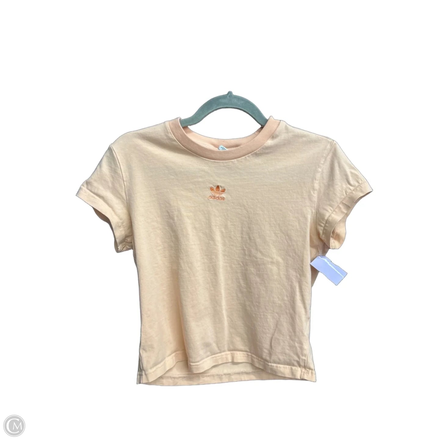 Top Short Sleeve By Adidas In Orange, Size: Xs