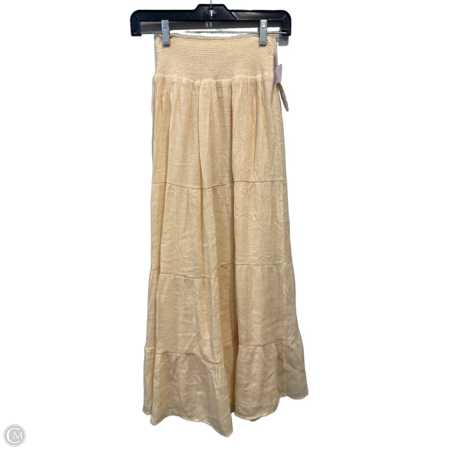 Skirt Maxi By Clothes Mentor In Cream, Size: L