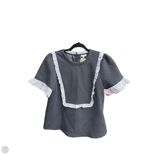Top Short Sleeve By Voy In Navy, Size: S