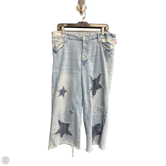 Jeans Wide Leg By Time And Tru In Blue, Size: 14