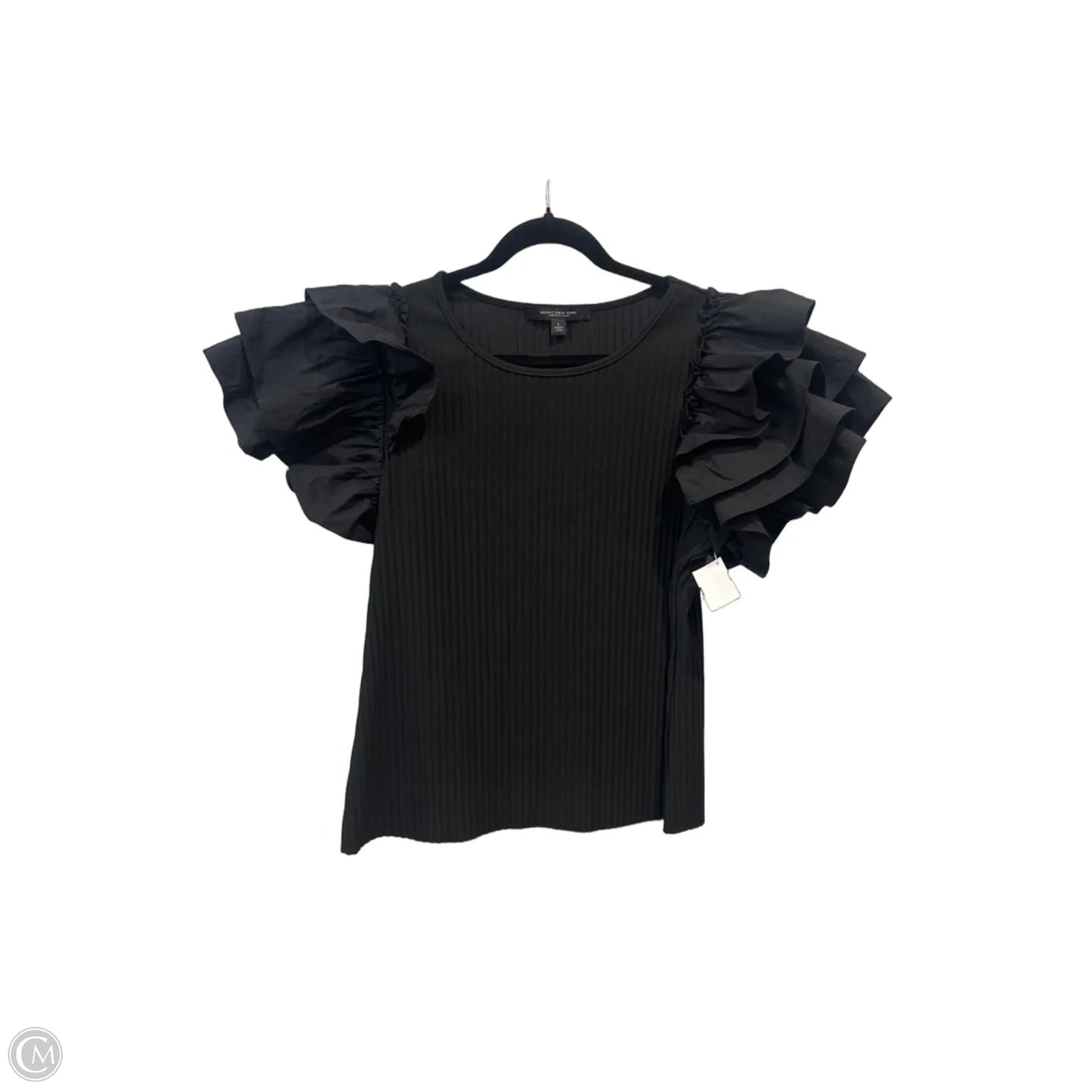 Top Short Sleeve By Marc New York In Black, Size: L
