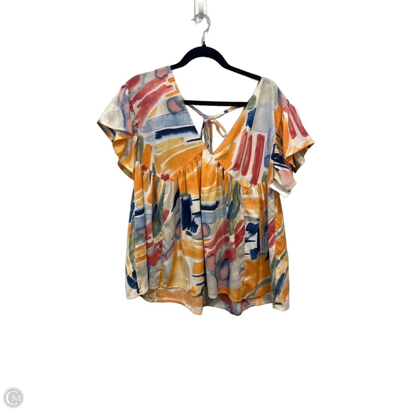 Top Short Sleeve By Entro In Orange, Size: S