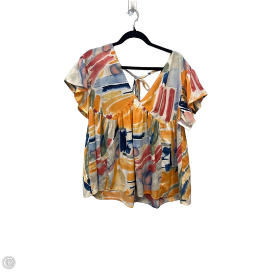 Top Short Sleeve By Entro In Orange, Size: S