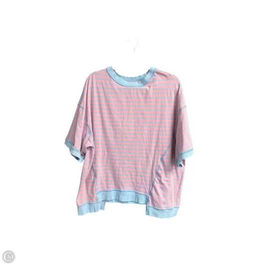 Top 3/4 Sleeve By Clothes Mentor In Blue & Pink, Size: L