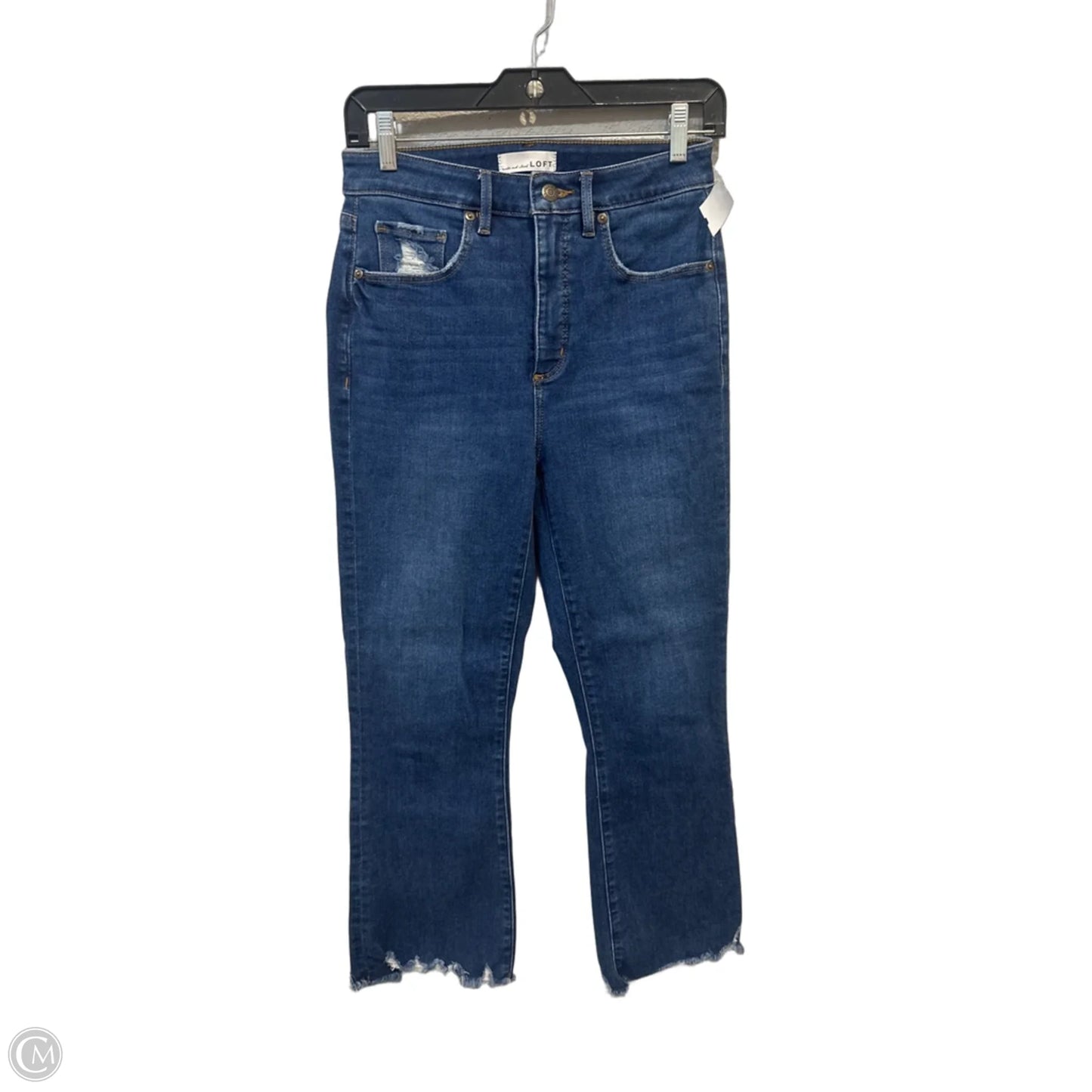 Jeans Cropped By Loft In Blue Denim, Size: 6