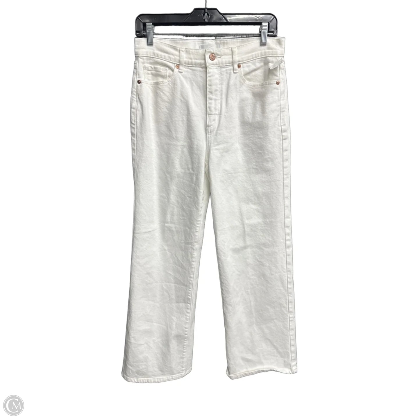 Jeans Wide Leg By Loft In White, Size: 4
