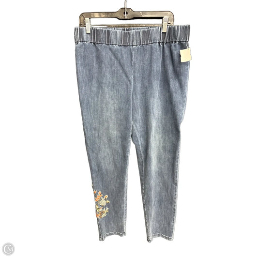 Jeans Wide Leg By Soft Surroundings In Blue Denim, Size: 12