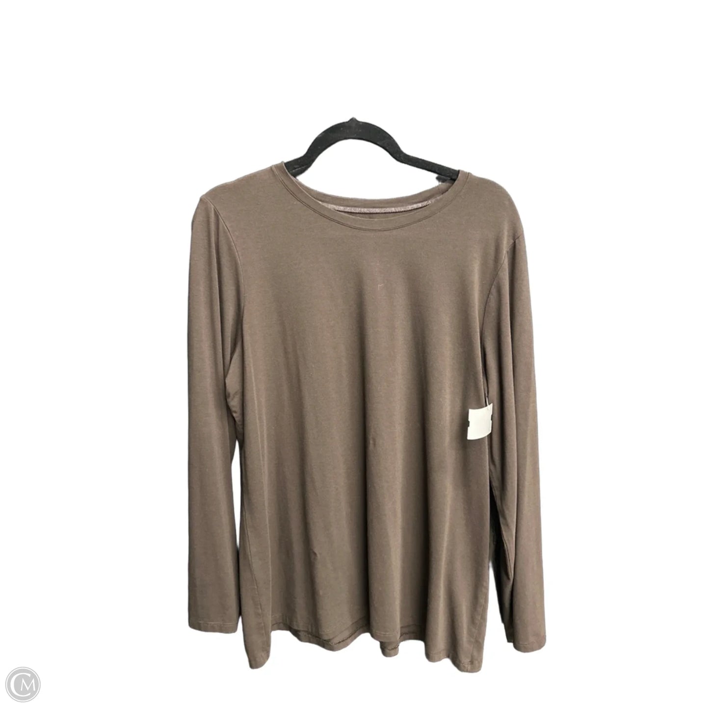 Top Long Sleeve By Chicos In Brown, Size: Xl