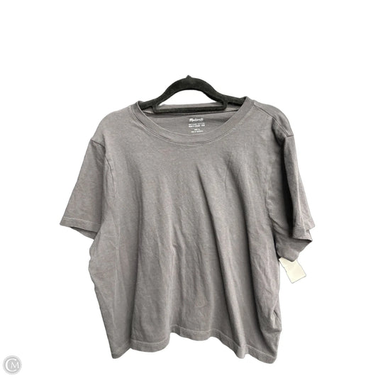 Top Short Sleeve By Madewell In Grey, Size: L