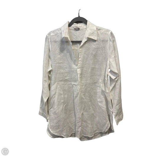 Top Long Sleeve By Magaschoni In White, Size: S