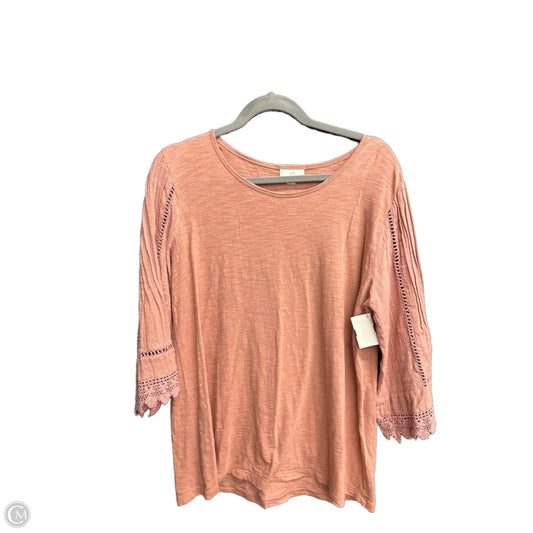 Top Long Sleeve By J. Jill In Pink, Size: M