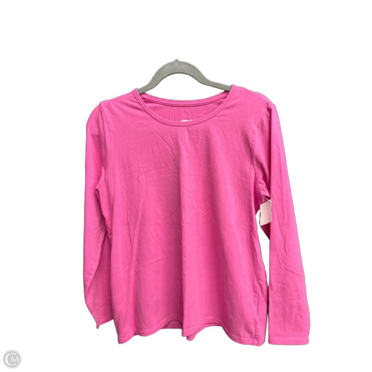 Top Long Sleeve By Lands End In Pink, Size: M