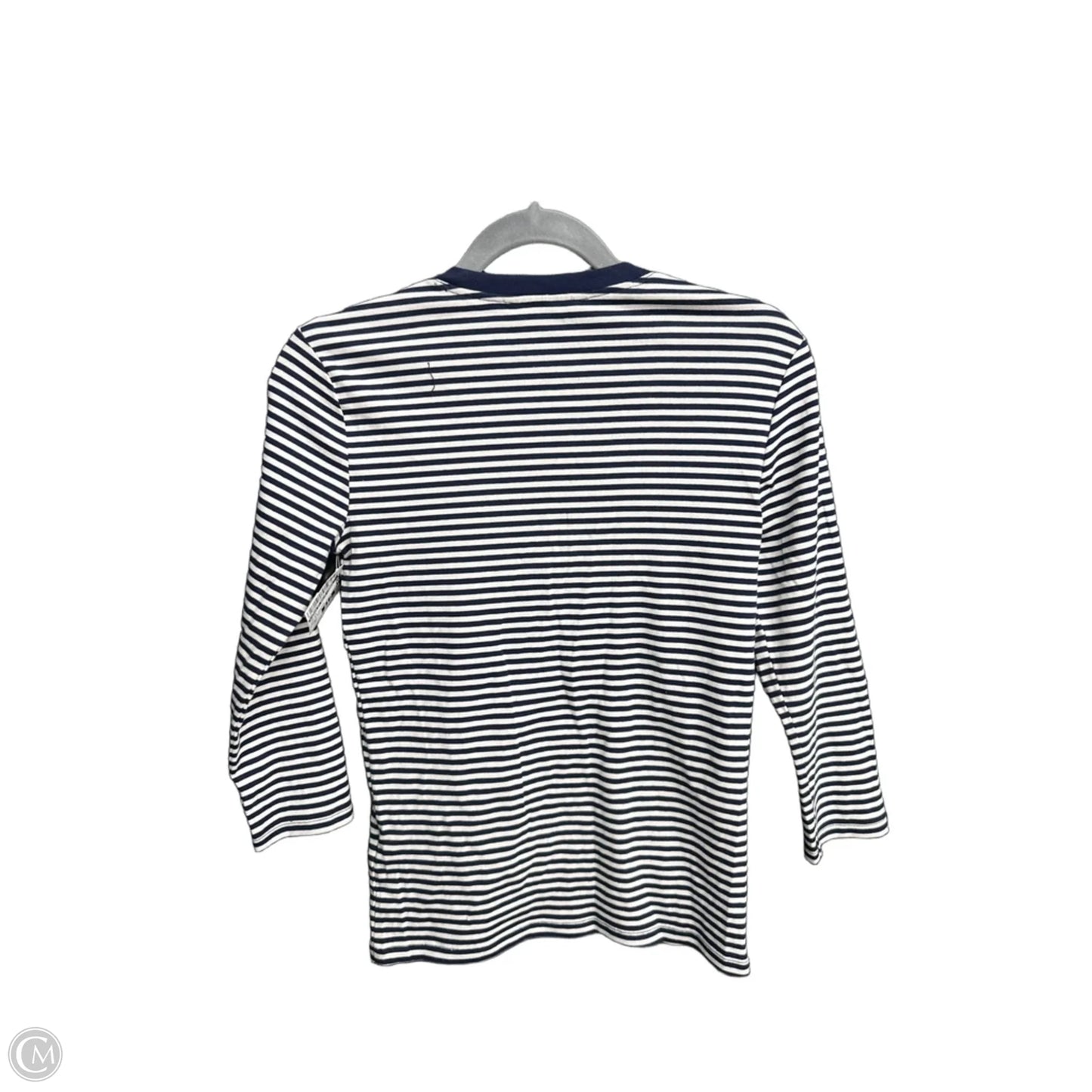Top Long Sleeve By Lauren By Ralph Lauren In Striped Pattern, Size: Mp