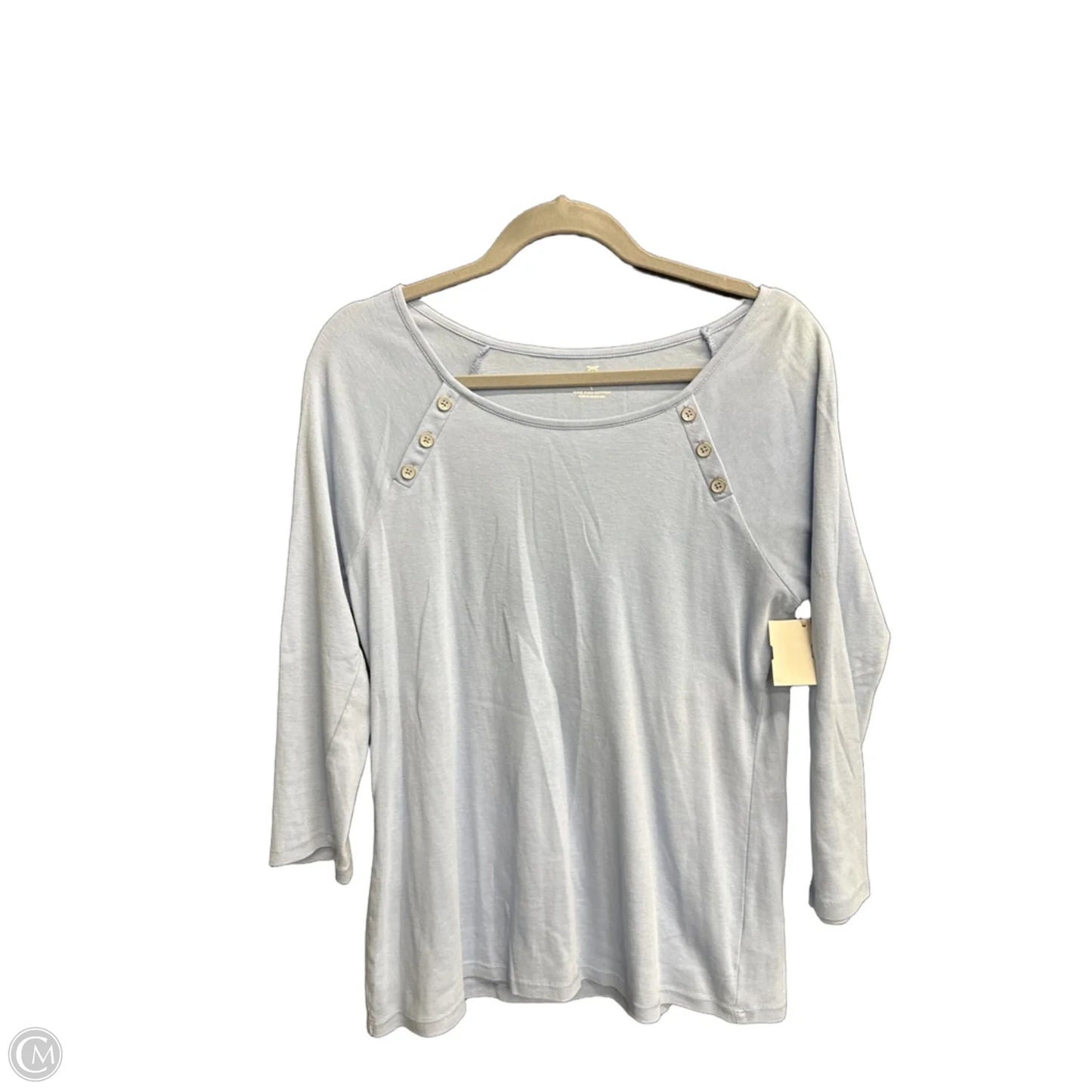 Top Long Sleeve By Talbots In Blue, Size: L
