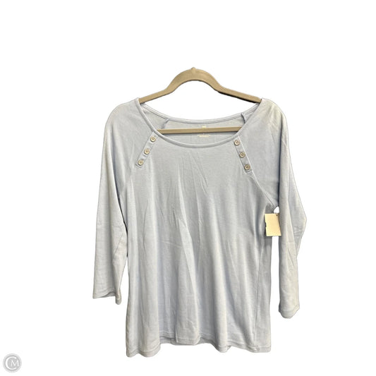 Top Long Sleeve By Talbots In Blue, Size: L