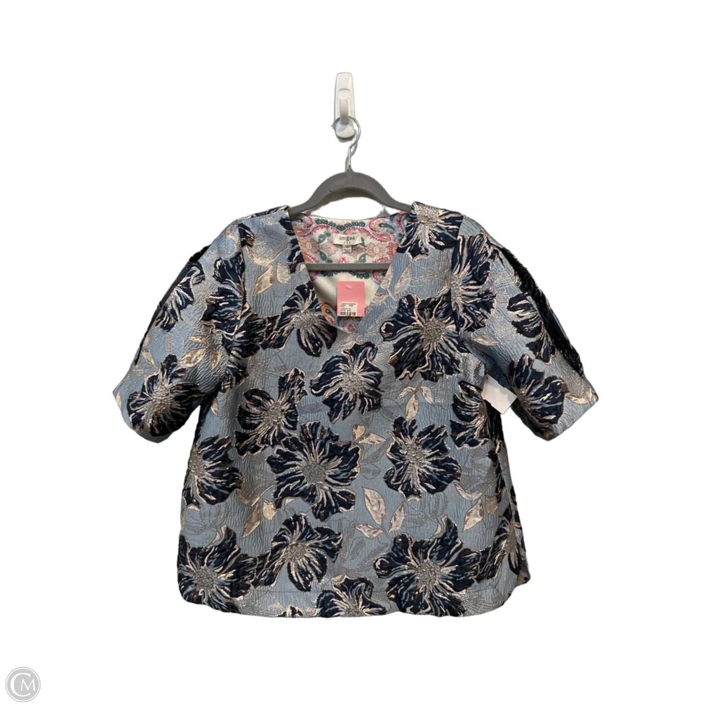 Top Short Sleeve By Umgee In Blue, Size: M