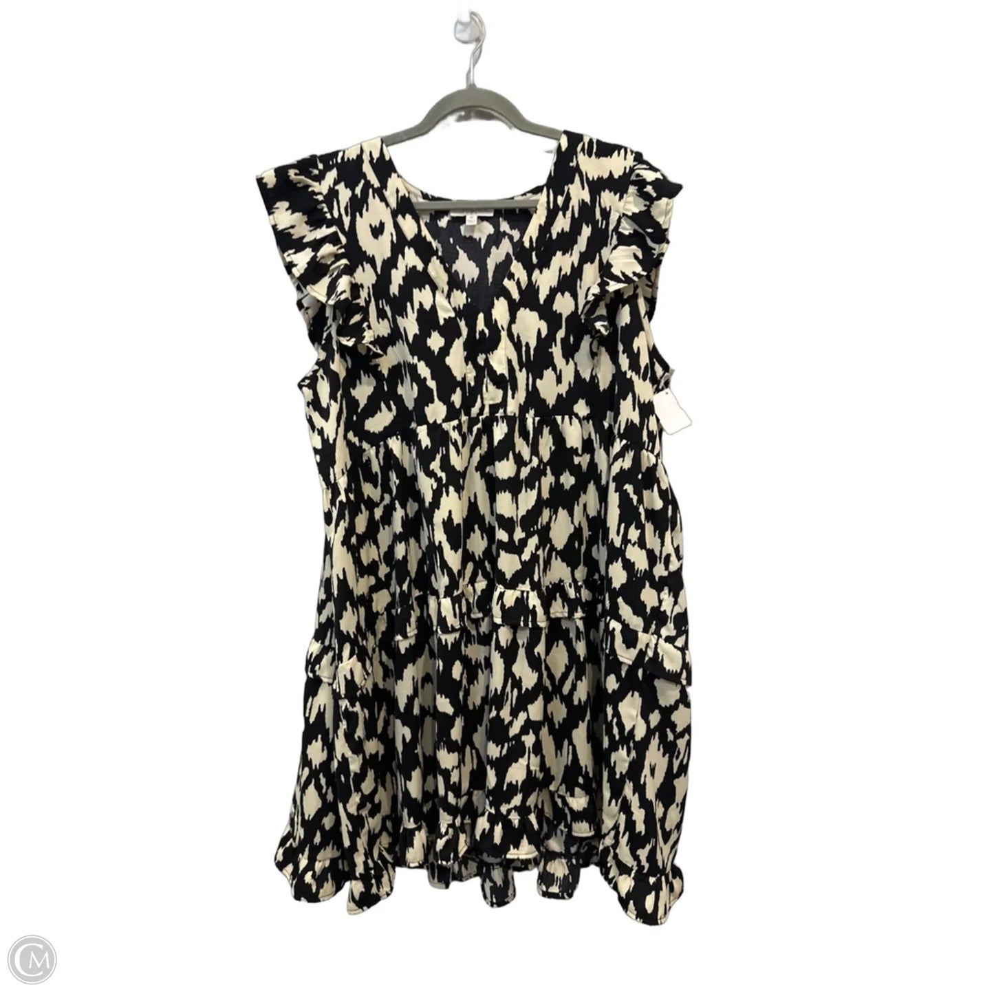 Dress Casual Midi By Umgee In Black & Cream, Size: Xl