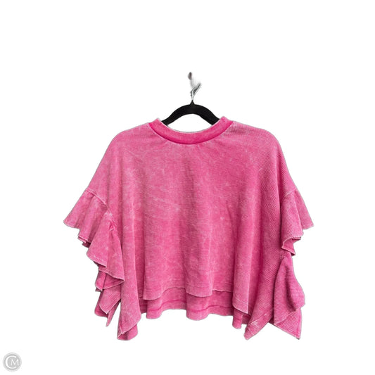 Top Short Sleeve By Altard State In Pink, Size: S