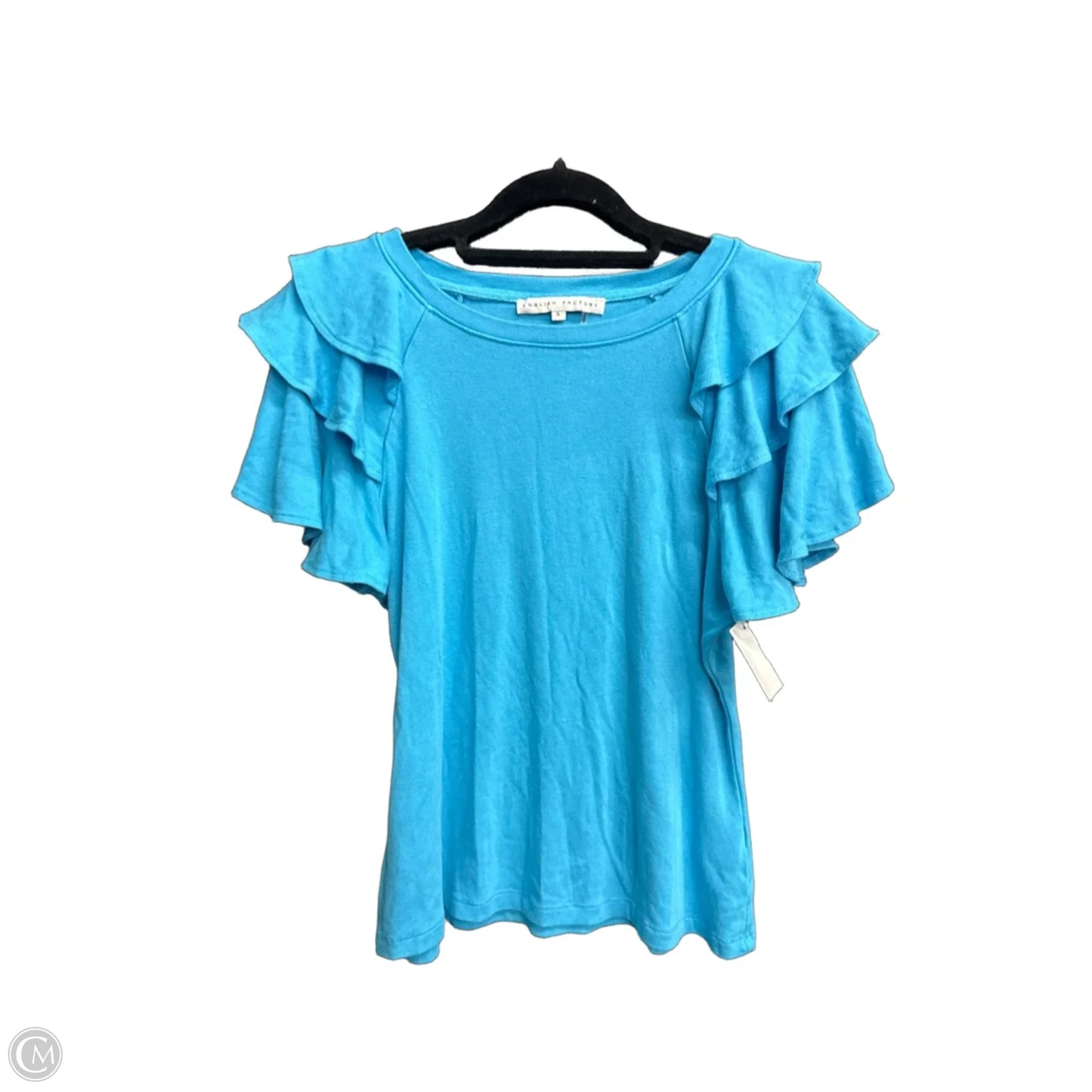 Top Short Sleeve By English Factory In Blue, Size: S