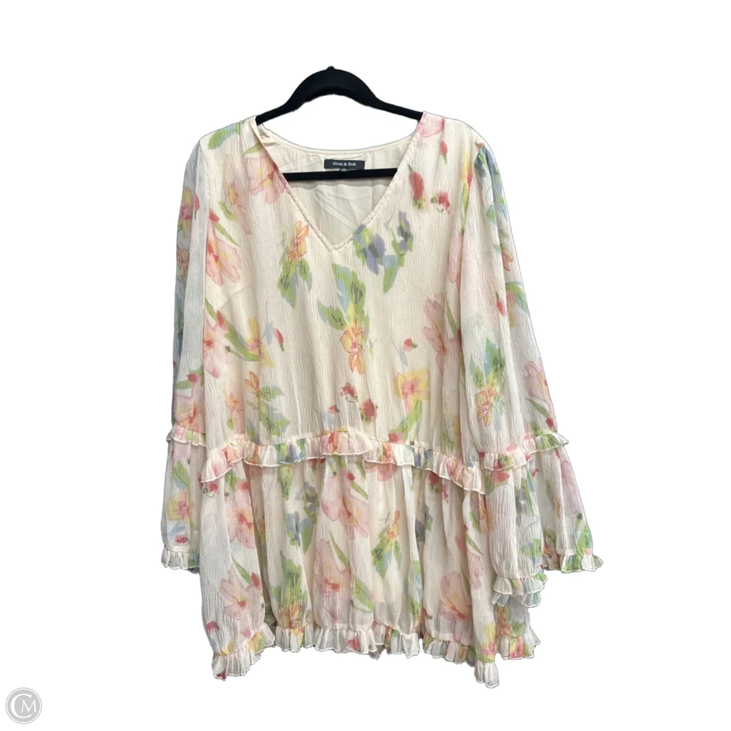 Dress Casual Midi By Strut & Bolt In Floral Print, Size: L