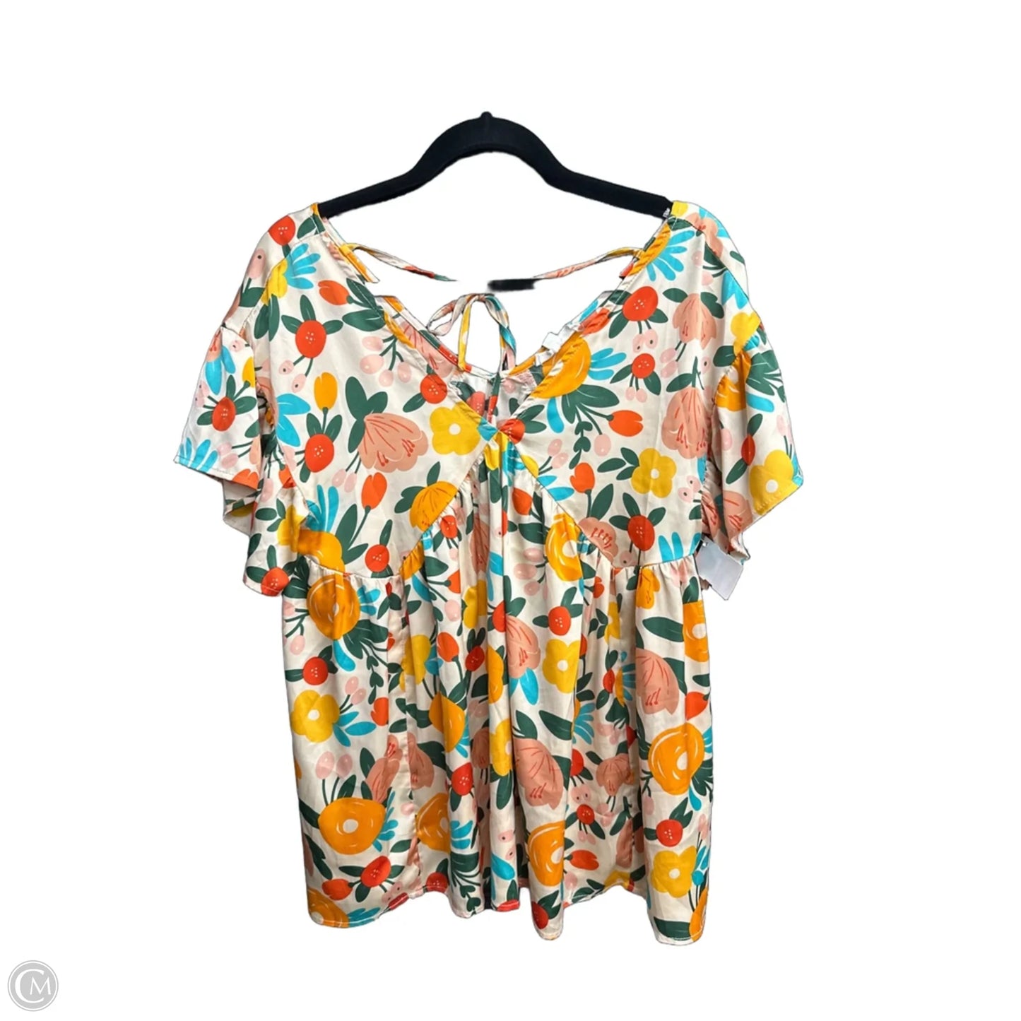 Top Short Sleeve By Entro In Floral Print, Size: S
