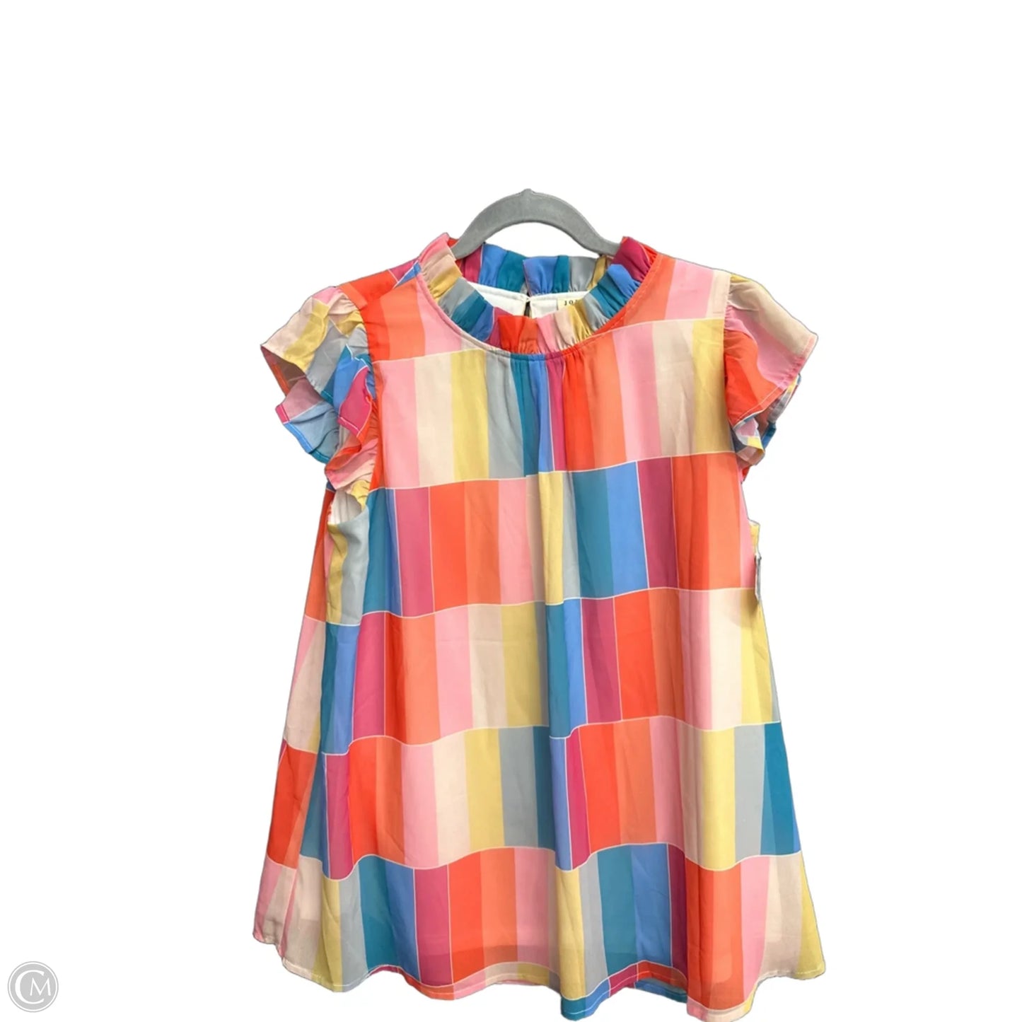 Top Sleeveless By Jodifl In Rainbow Print, Size: L