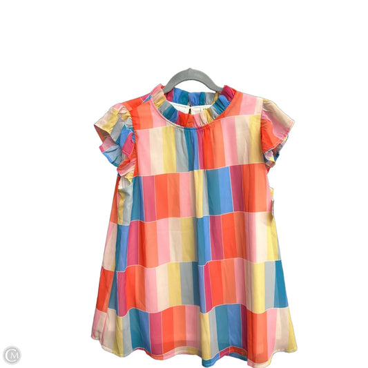 Top Sleeveless By Jodifl In Rainbow Print, Size: L