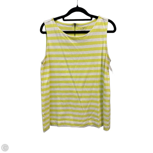 Top Sleeveless By Loft In Striped Pattern, Size: M