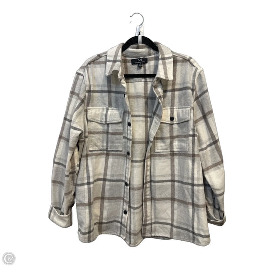 Jacket Fleece By Magaschoni In Plaid Pattern, Size: L