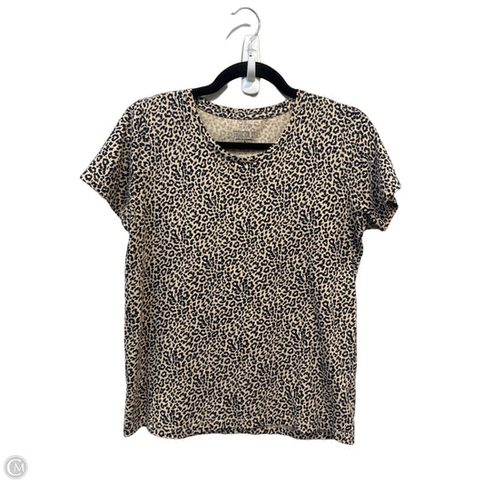 Top Short Sleeve Basic By J. Crew In Leopard Print, Size: S