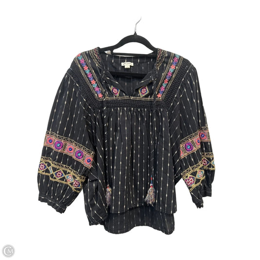Top Short Sleeve By Clothes Mentor In Black, Size: Xl