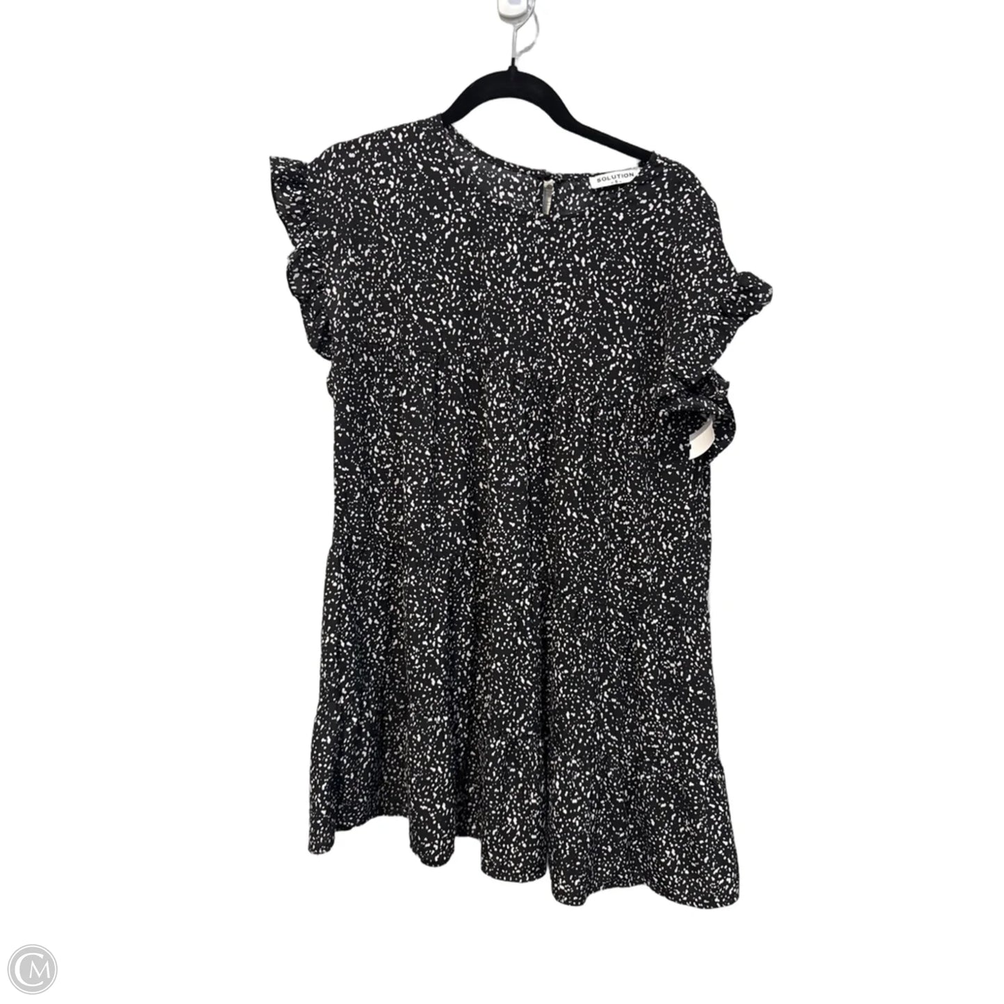 Dress Casual Midi By Solutions In Black & White, Size: S